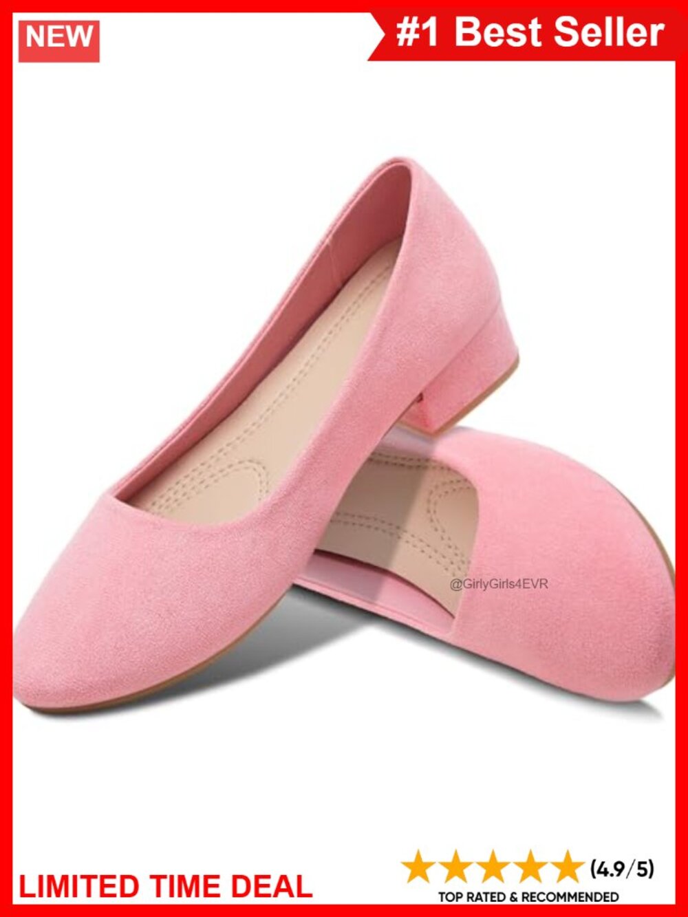 Low Chunky Block Heel Round Toe Pumps Faux Suede Comfort